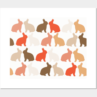 Rabbit Pattern Posters and Art